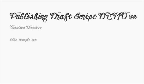 Publishing Draft Script DEMO ve Business Card