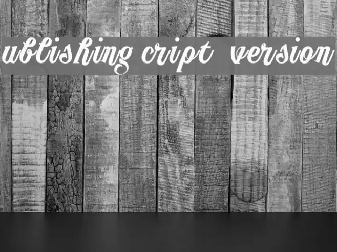 Publishing Script DEMO version Schriftart examples