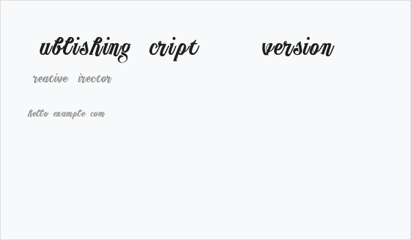 Publishing Script DEMO version Business Card