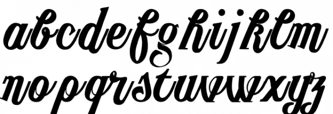 Publishing Script DEMO version Schriftart Kleinbuchstaben