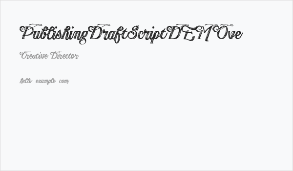 PublishingDraftScriptDEMOve Business Card