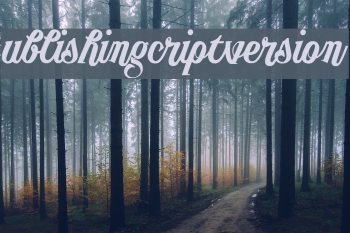 PublishingScriptDEMOversion Font examples