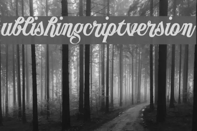 PublishingScriptDEMOversion Schriftart examples