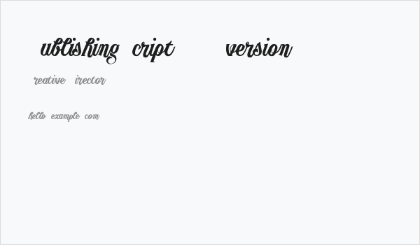 PublishingScriptDEMOversion Business Card