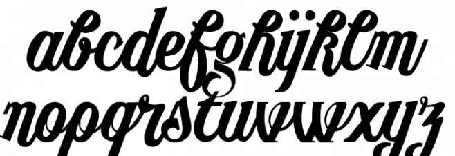 PublishingScriptDEMOversion Schriftart Kleinbuchstaben