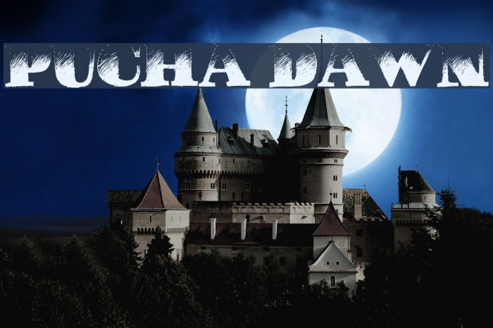 Pucha DAWN Font examples