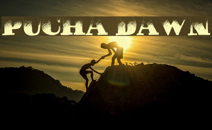 Pucha DAWN Font examples