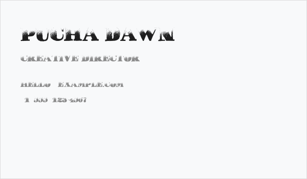 Pucha DAWN Business Card