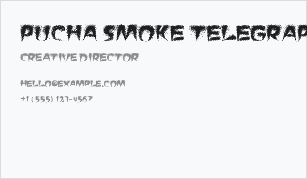 Pucha Smoke Telegraph3 Business Card