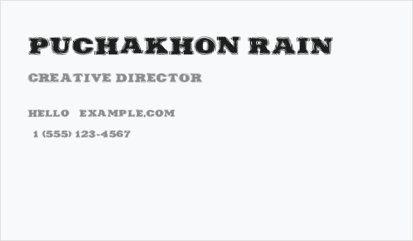 Puchakhon RAIN Business Card