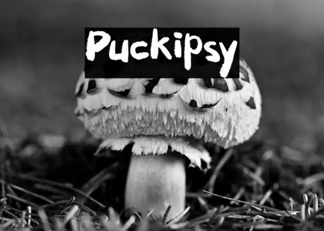 Puckipsy फ़ॉन्ट examples