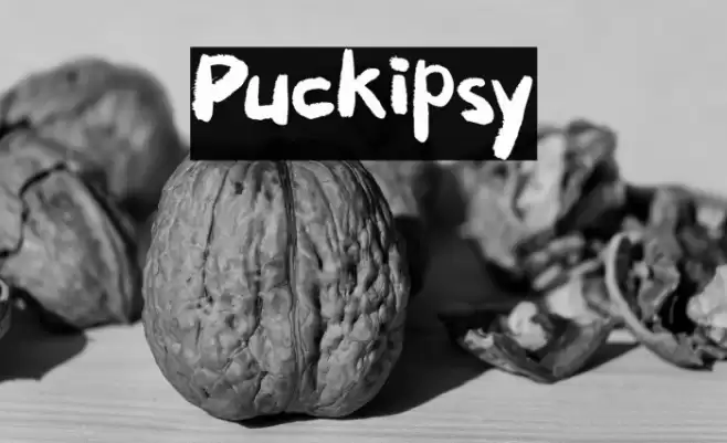 Puckipsy फ़ॉन्ट examples