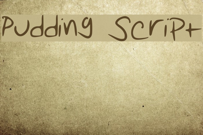 Pudding Script Font examples