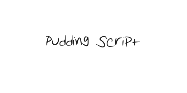Pudding Script Logo