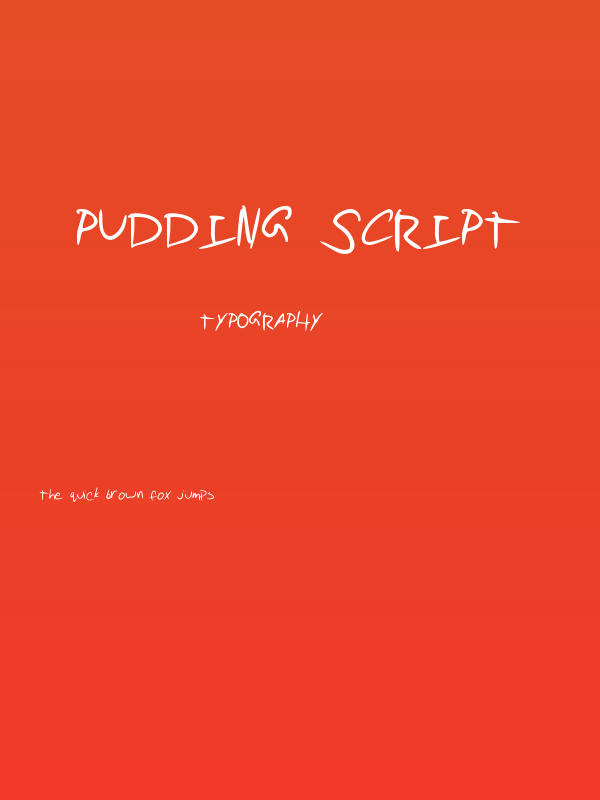 Pudding Script Poster