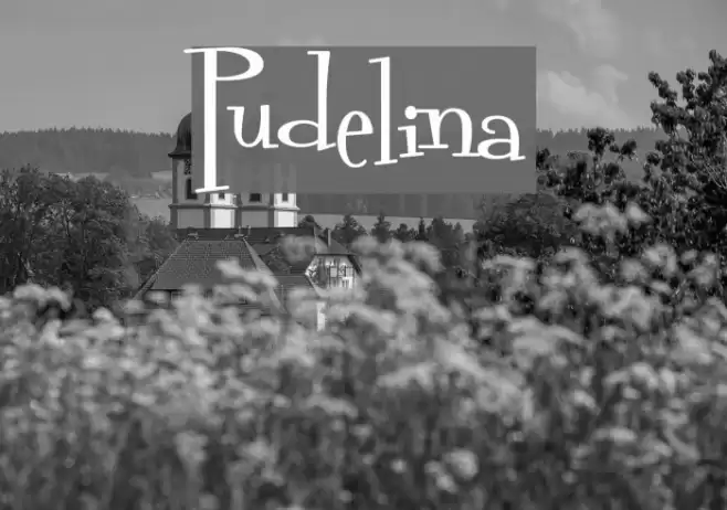 Pudelina Schriftart examples
