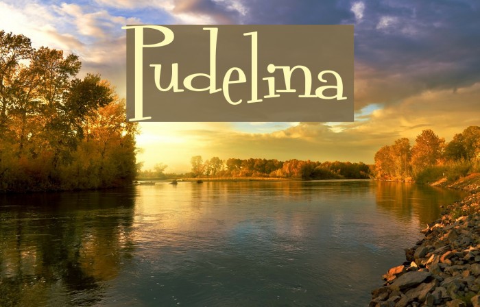 Pudelina Schriftart examples