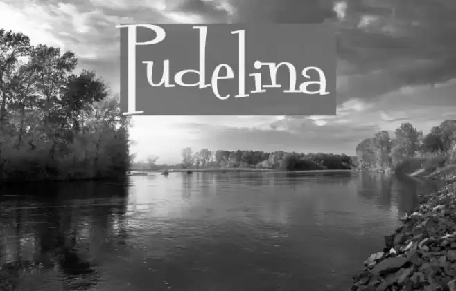 Pudelina Schriftart examples