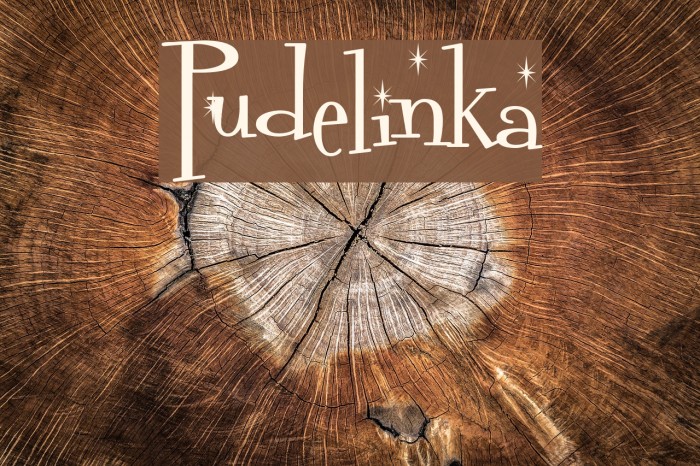 Pudelinka Font examples