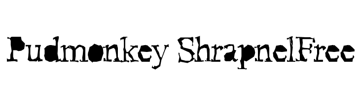 Pudmonkey ShrapnelFree फ़ॉन्ट