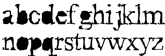 Pudmonkey ShrapnelFree Font LOWERCASE