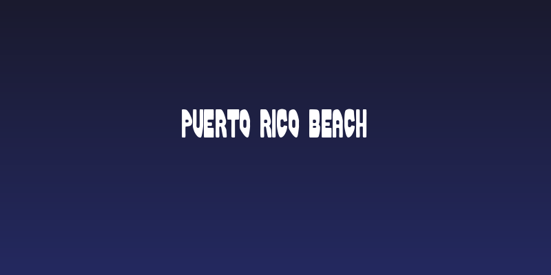 Puerto Rico Beach Social Header