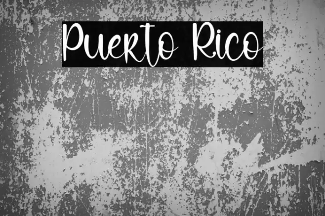 Puerto Rico Font examples