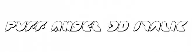 Puff Angel 3D Italic  Скачать бесплатные шрифты