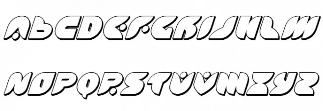 Puff Angel 3D Italic Fonte MAIÚSCULAS