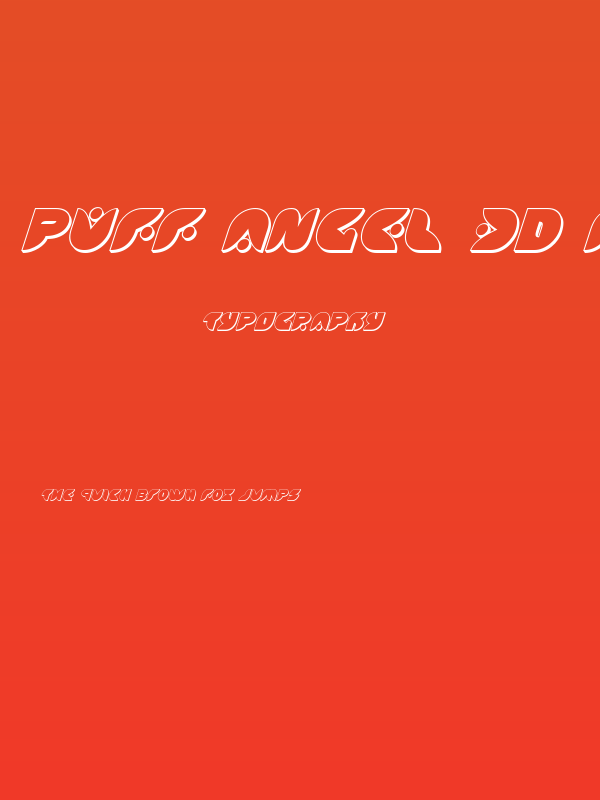 Puff Angel 3D Italic Poster
