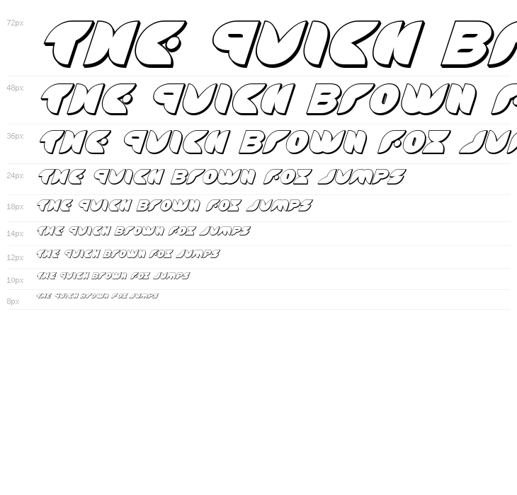 Puff Angel 3D Italic Waterfall