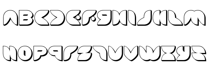 Puff Angel 3D Font LOWERCASE