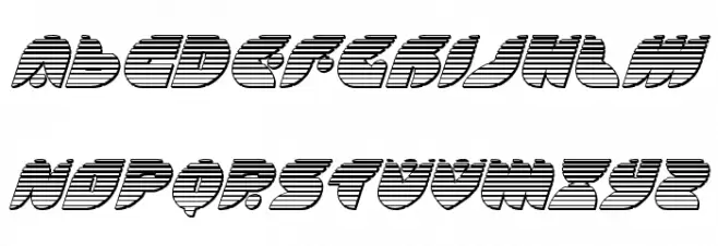 Puff Angel Chrome Italic Caratteri MAIUSCOLE