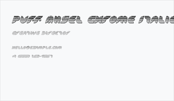 Puff Angel Chrome Italic Business Card