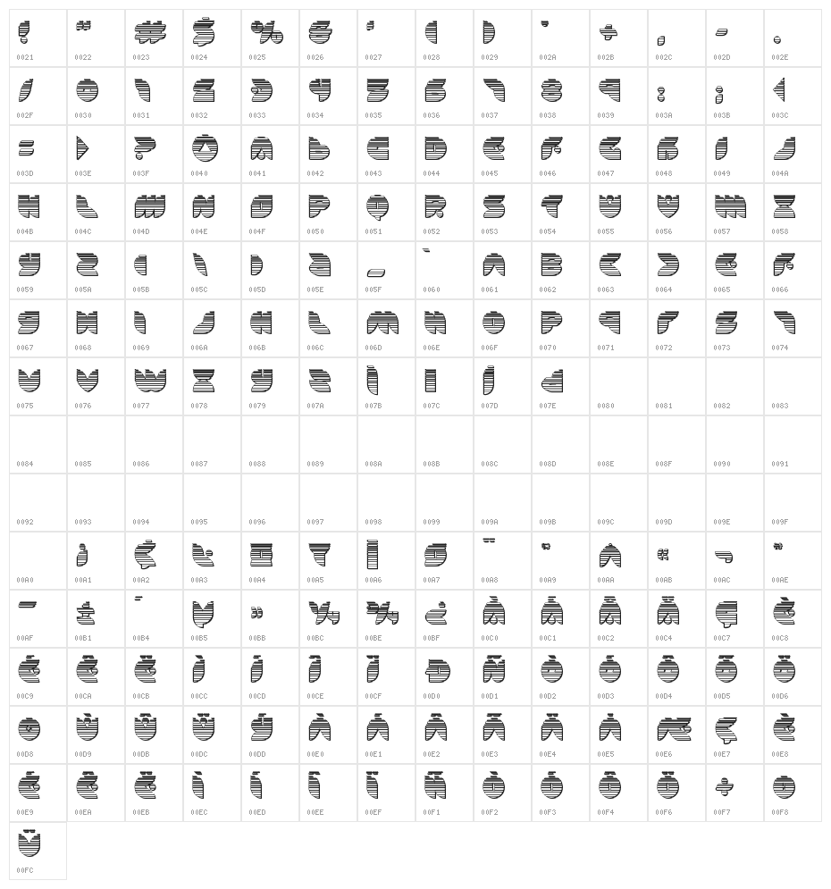 Puff Angel Chrome Character Map