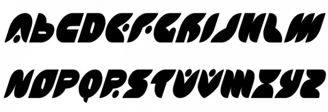 Puff Angel Condensed Italic Schriftart Groß