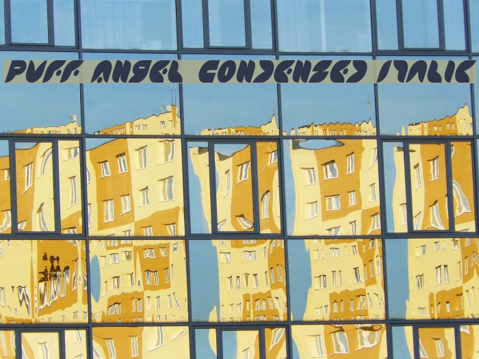Puff Angel Condensed Italic Example 3