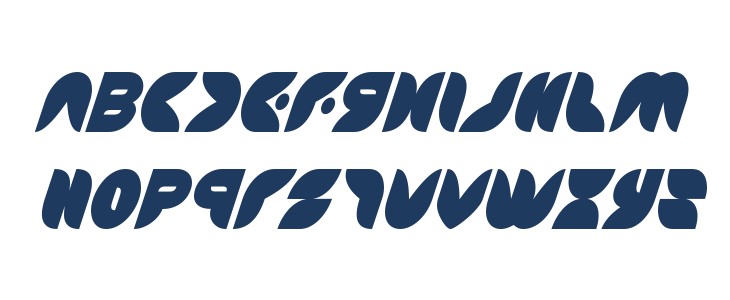 Puff Angel Condensed Italic Lowercase