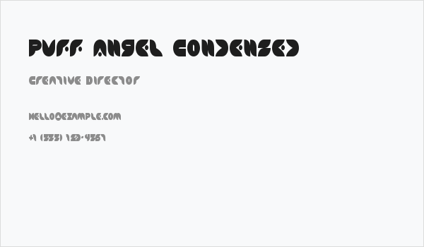 Puff Angel Condensed Business Card