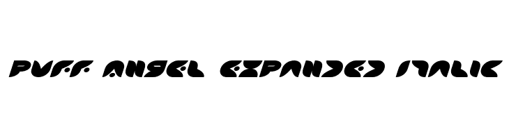 Puff Angel Expanded Italic  フリーフォントのダウンロード