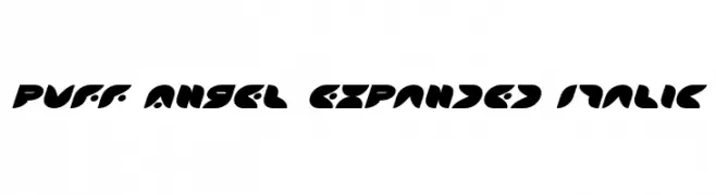 Puff Angel Expanded Italic  Скачать бесплатные шрифты