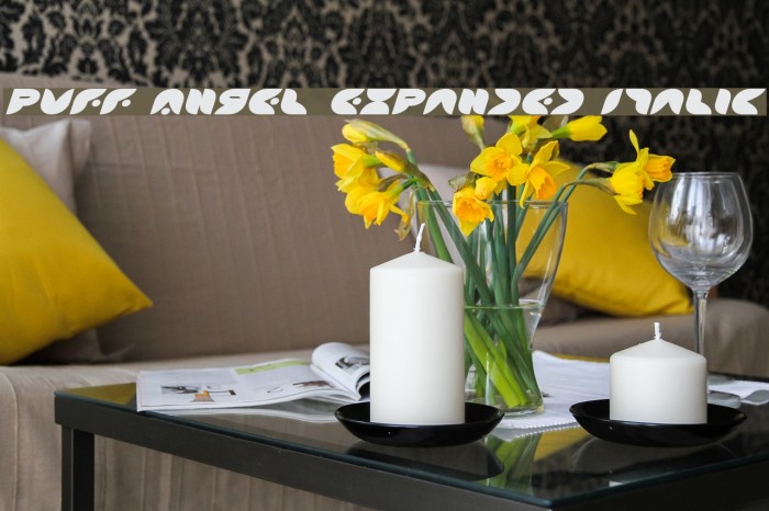 Puff Angel Expanded Italic Example 1