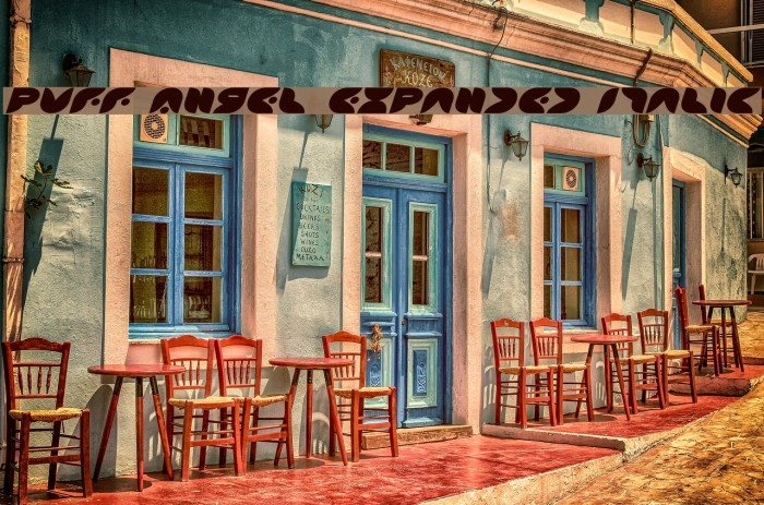 Puff Angel Expanded Italic Example 2