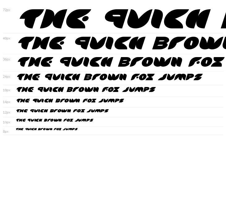 Puff Angel Expanded Italic Waterfall