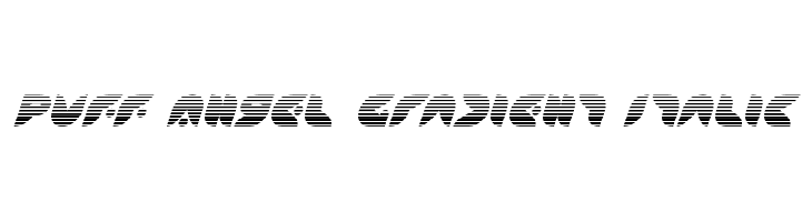 Puff Angel Gradient Italic  Скачать бесплатные шрифты