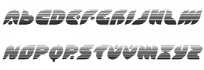 Puff Angel Gradient Italic Schriftart Groß