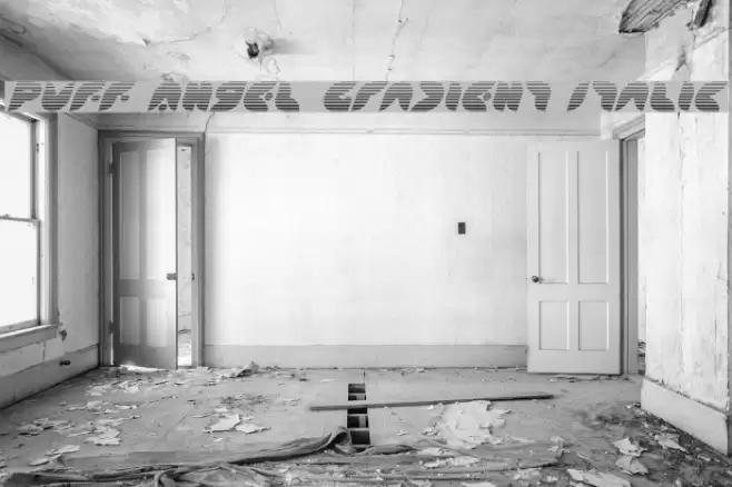 Puff Angel Gradient Italic Font examples