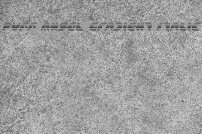 Puff Angel Gradient Italic Font examples
