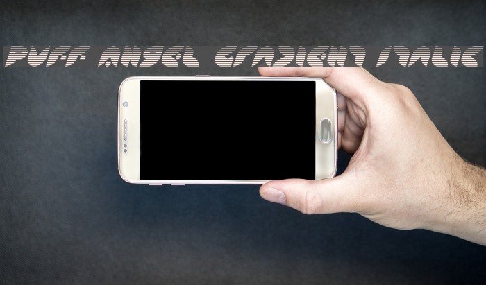 Puff Angel Gradient Italic Example 3