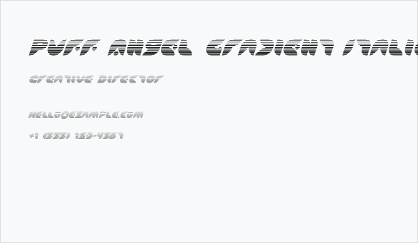 Puff Angel Gradient Italic Business Card